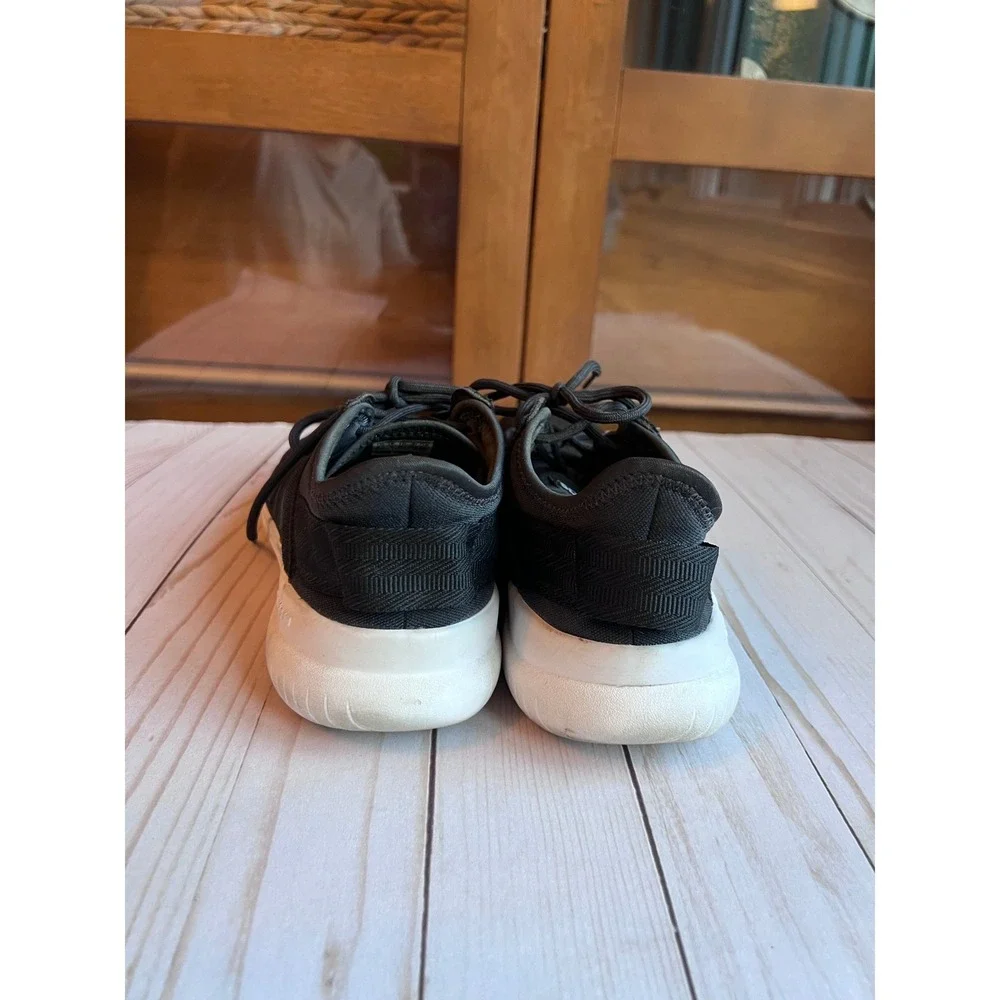 Adidas Cloudfoam QT Flex Womens Lightweight Knit Mesh Sneakers Black White 8.5